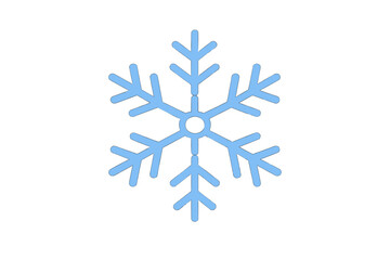 Fototapeta premium Glowing blue snowflake on gray gradient background