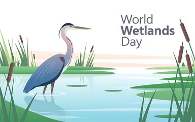Celebrating world wetlands day with a majestic heron
