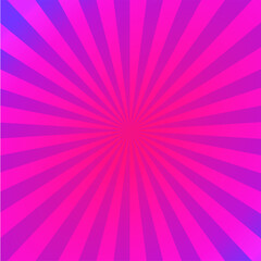 Vibrant Pink and Purple Sunburst Background Featuring Retro Radial Rays, Cinematic Pop Art Circus Style Sunbeam Pattern, and Energetic Comic Book Vector Aesthetic © MD