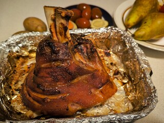roast pork with potatoes