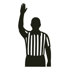 Referee signal silhouette