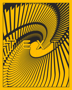 Abstract Geometric Circle Poster With Visual Motion And Focus