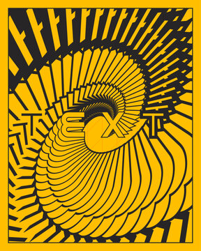  Abstract Symmetrical Text Typography Poster Modern Graphic Design