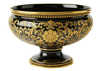 Ornate Black and Gold Decorative Bowl.