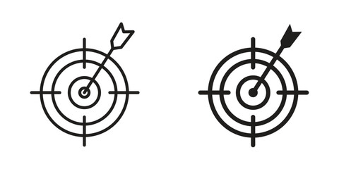 Aim icons Black symbol on transparent background. EPS10