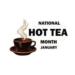 January celebrates national hot tea month with a warm design