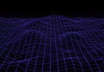 Abstract grid of repeating oscillations creating a dynamic, uniform surface for background use or scientific visualization ,light ,geometry ,technology