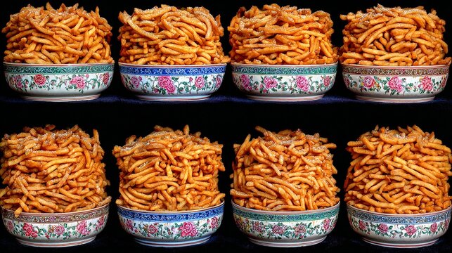 french fries meticulously stacked in an elegant formation on a stylish dish highend culinary display captivating food styling captured with precision and finesse