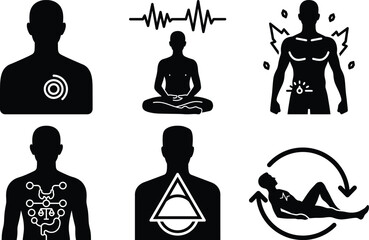 Biohacker Daily System & Productivity Icons Bundle � Self Tracking, Focus, Morning Routine, Auditory Enhancement, Balance Geometry