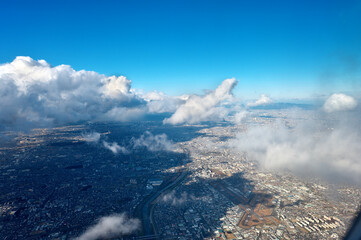 大阪上空から見た大阪市内