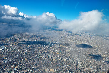大阪上空から見た大阪市内