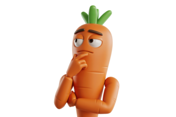 Contemplative Carrot Character