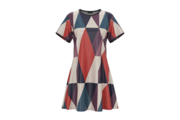 Geometric pattern A-line dress