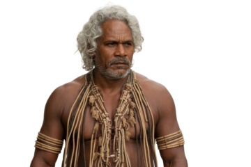 Indigenous man with tribal ornaments