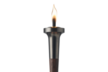 Lit torch for ambiance or emergency lighting