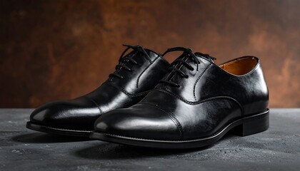 Luxury Black Leather Mens Dress Shoes.