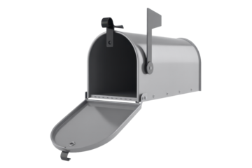 Open Empty Metal Mailbox