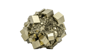 Pyrite mineral specimen cubic crystal