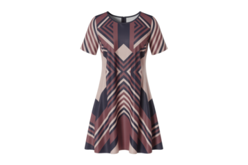 Stylish dress with geometric pattern