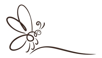 Symbol of a wild stylized bee.