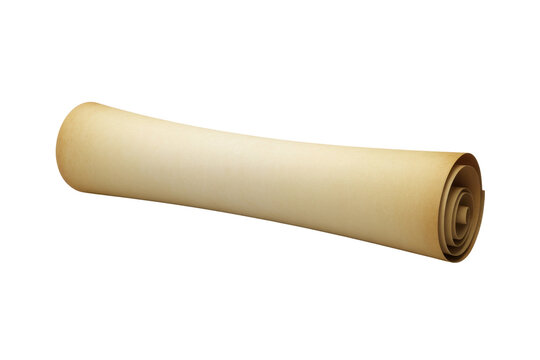 Antique parchment scroll unrolled