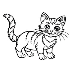 Adorable cat doodle style