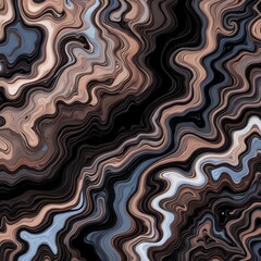 Swirling abstract pattern with wavy lines and vibrant colors