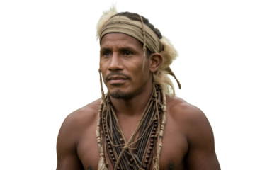 Indigenous man with traditional attire