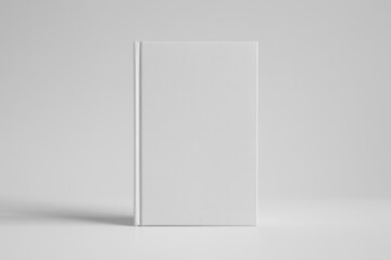Minimalist White Book Mockup on White Background