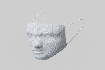 Modern face mask with geometric pattern