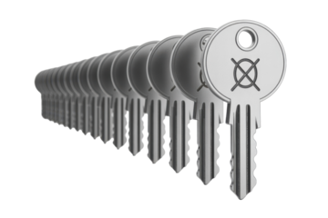 Row of Keys with Symbol