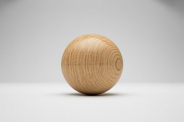 Wooden Ball on White Surface