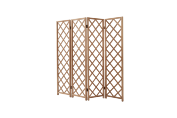 Wooden Lattice Folding Screen Room Divider