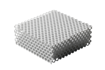 3D grid block with circular perforations
