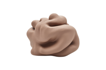 Abstract clay sculpture