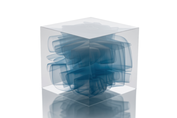 Abstract cubic waves inside cube