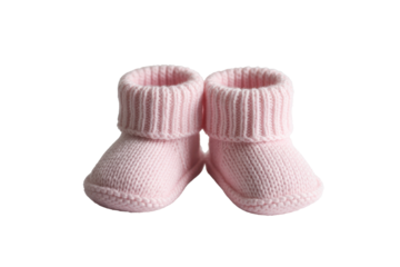 Adorable Pink Knitted Baby Booties