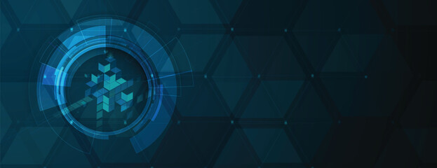 Obraz premium Abstract polygonal background technology concept, futuristic background