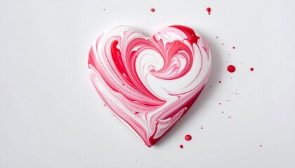 白背景に赤いハートのコピースペース10