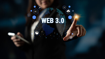 A map of global Web 3.0 decentralized applications and services. The ecosystem includes cryptocurrency, blockchain, and decentralized finance (DeFi). Motif