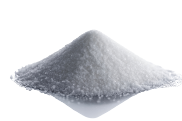 Pile of white sugar, salt, or sand