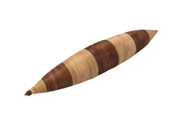 Striped brown woven pod