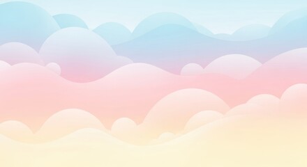 Abstract Pastel Soft Cloud Landscape Background Art