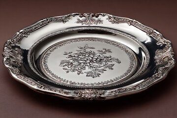 Polished metal platter high resolution picture
