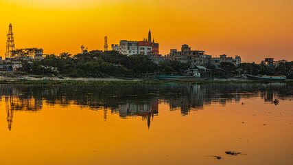 landscape of a river doratana in bagerhat bangladesh