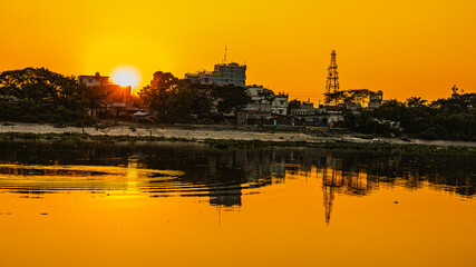 landscape of a river doratana in bagerhat bangladesh