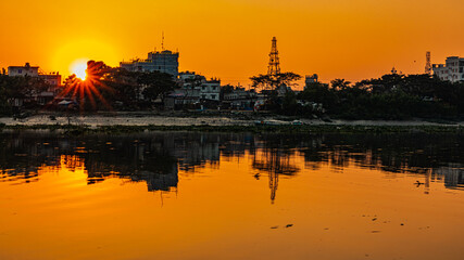 landscape of a river doratana in bagerhat bangladesh