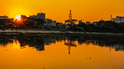 landscape of a river doratana in bagerhat bangladesh