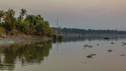 landscape of a river doratana in bagerhat bangladesh