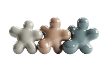 Colorful glossy blob figures